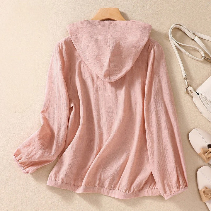 Lightweight Linen Hooded Blouse