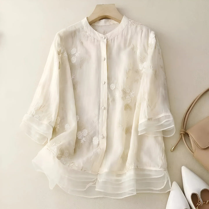 Flower Cotton Blouse