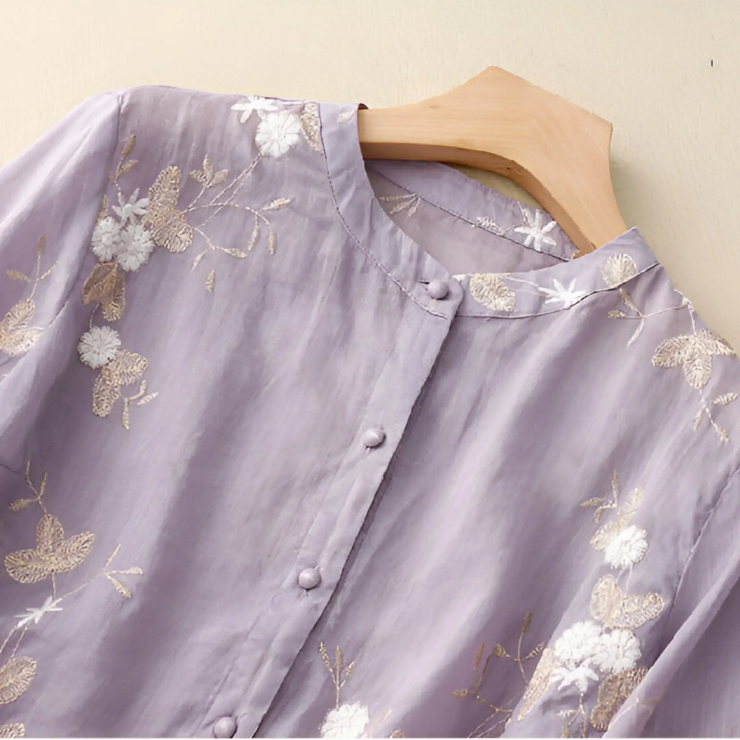 Flower Cotton Blouse