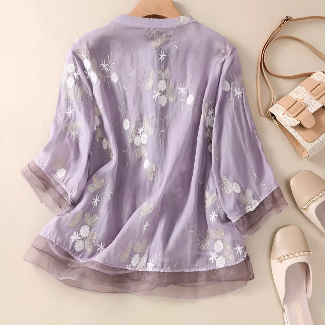 Flower Cotton Blouse