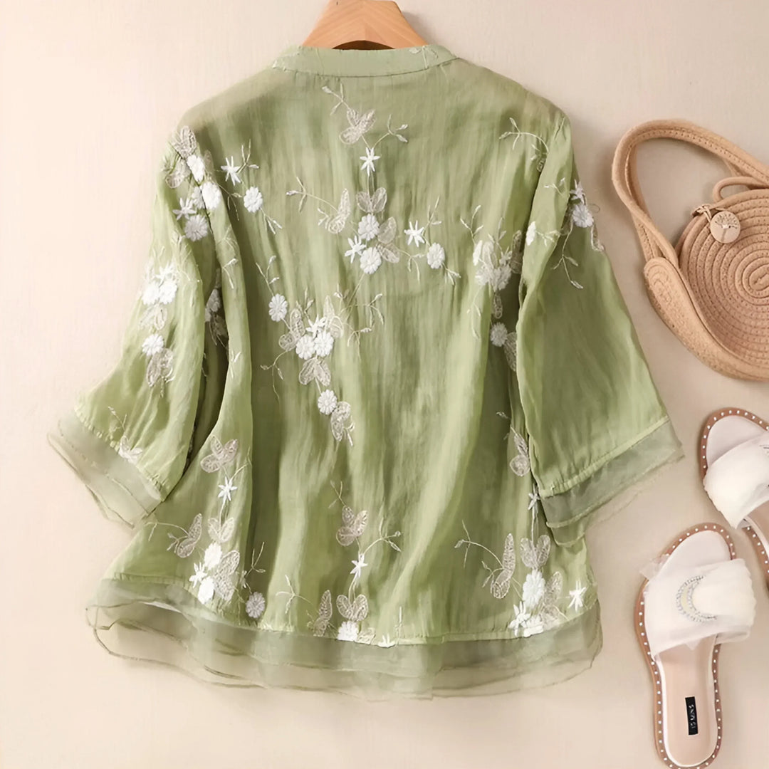 Flower Cotton Blouse