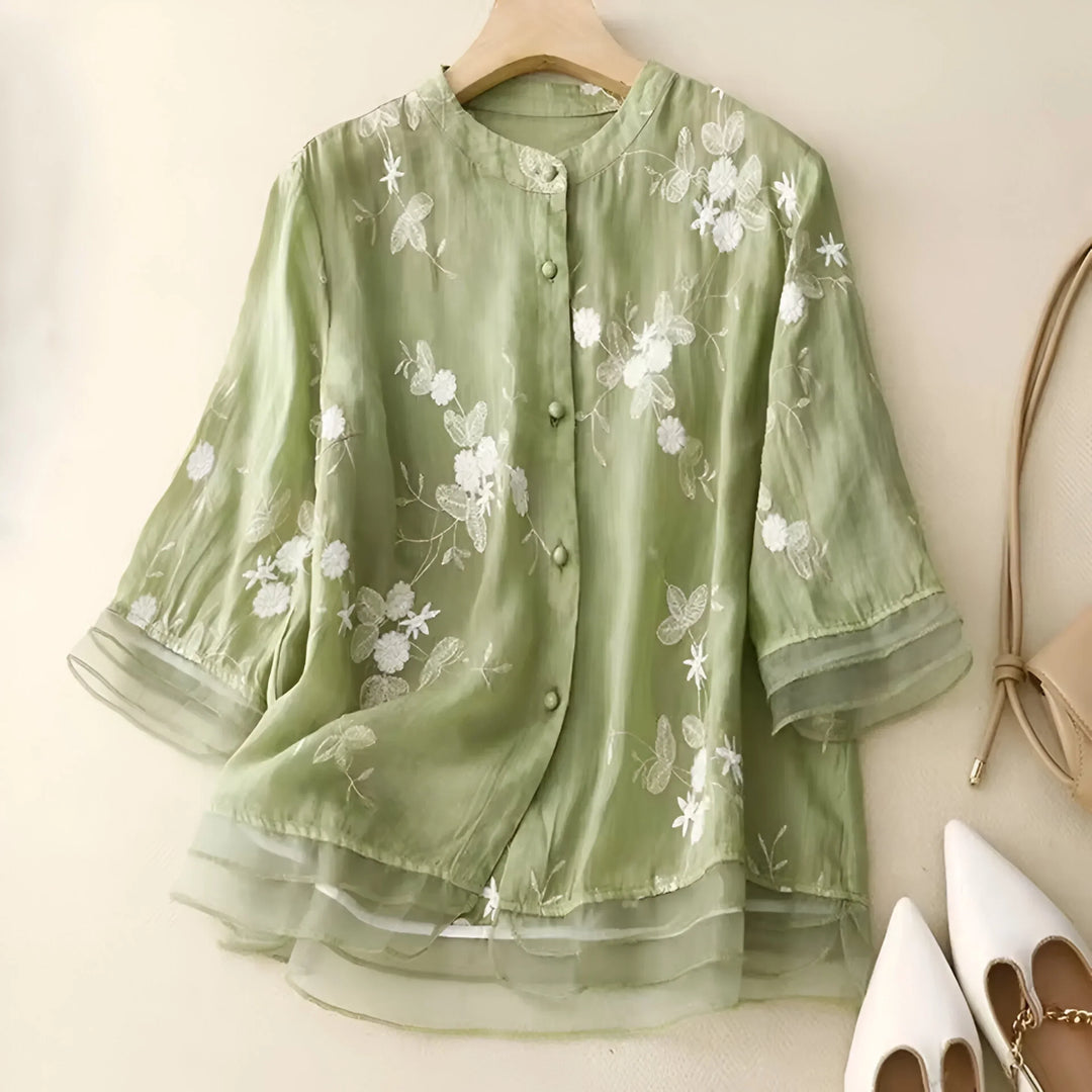Flower Cotton Blouse