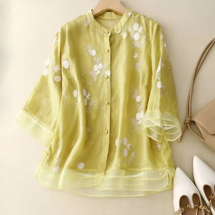Flower Cotton Blouse