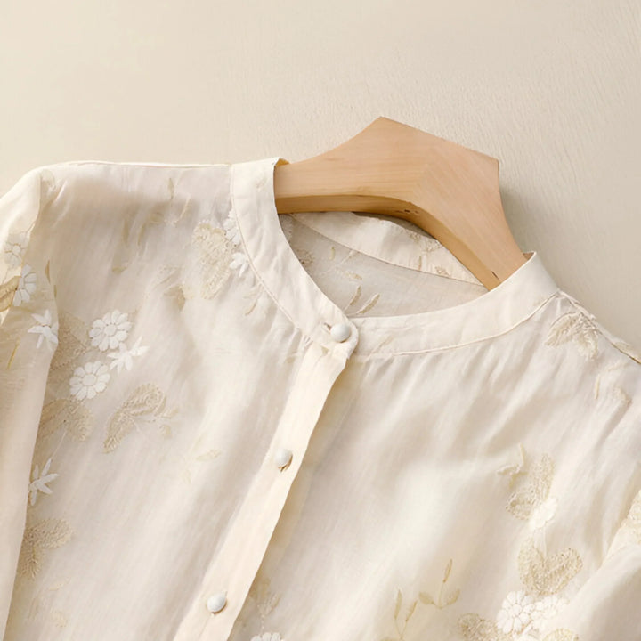 Flower Cotton Blouse