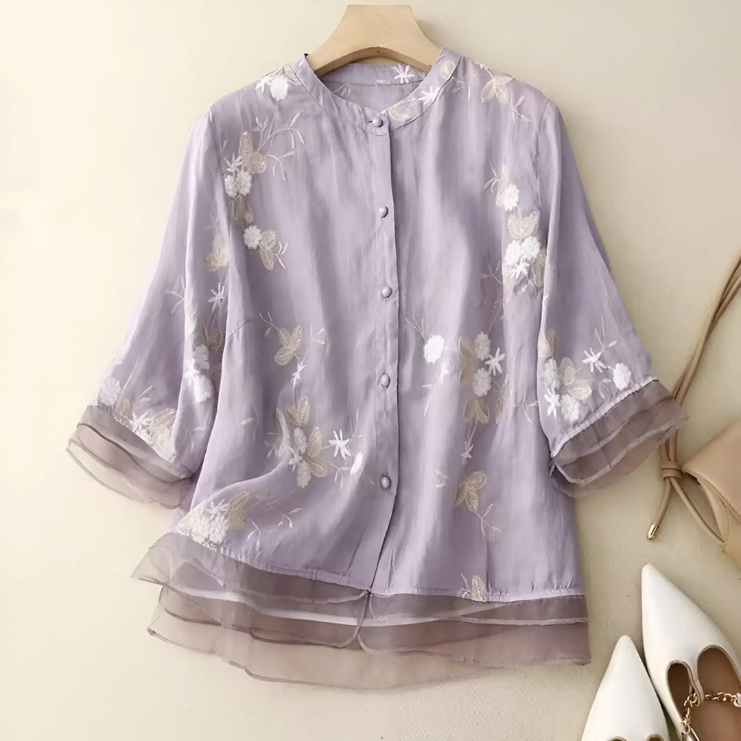 Flower Cotton Blouse