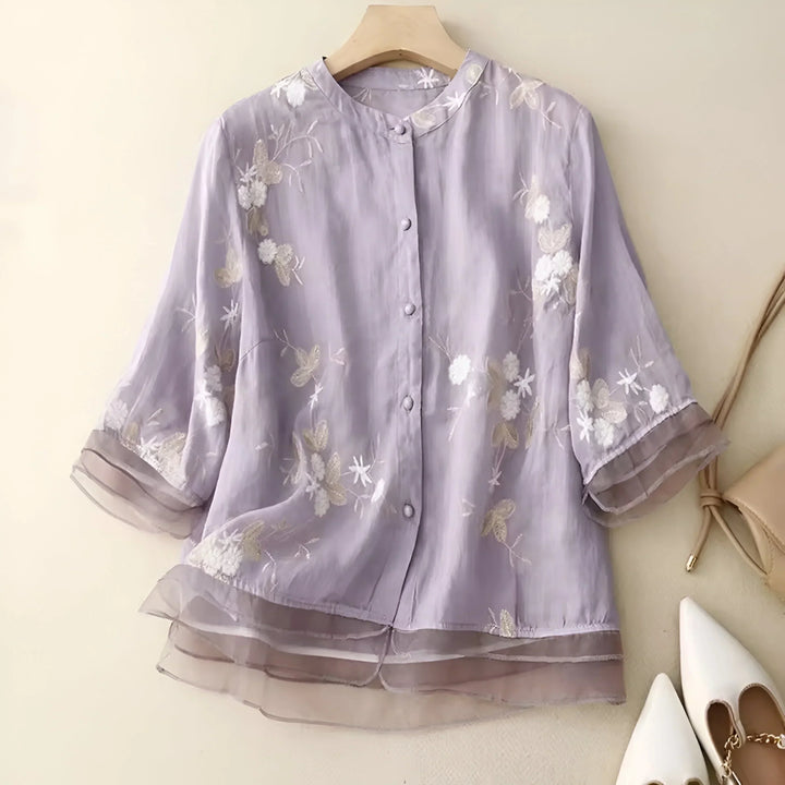 Flower Cotton Blouse