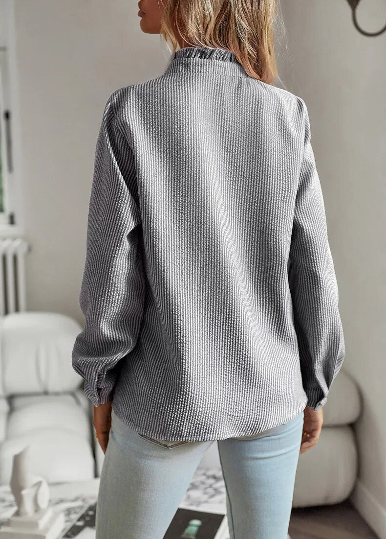 Long Sleeve Ruffle Shirt