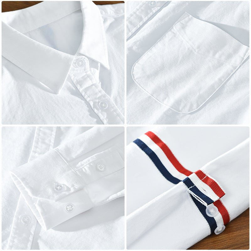 Striped-Sleeve Shirt