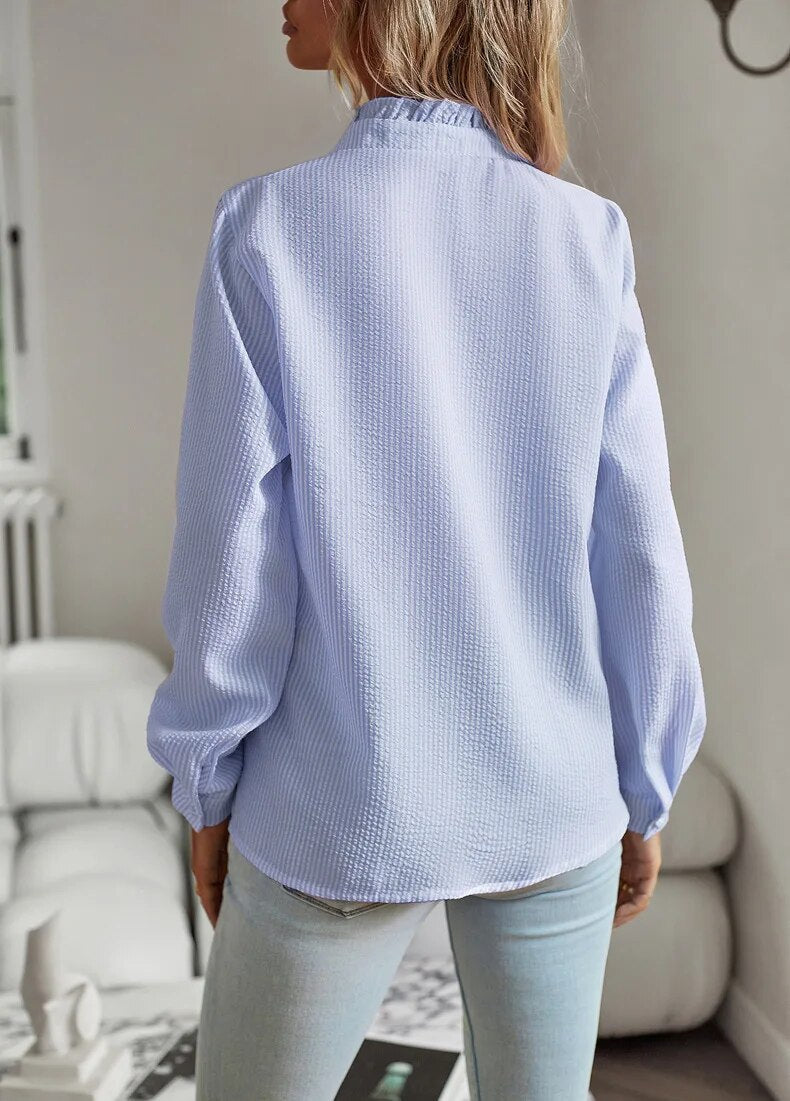 Long Sleeve Ruffle Shirt
