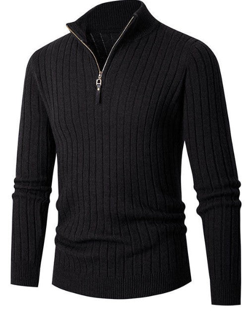 Classic V Zip Sweater