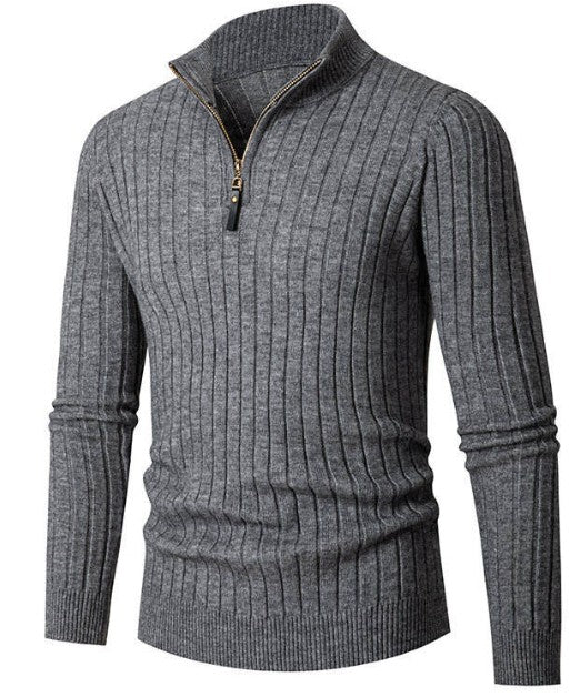 Classic V Zip Sweater
