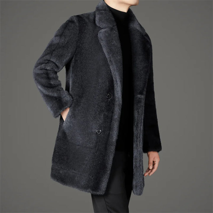 Men’s Faux Fur Overcoat