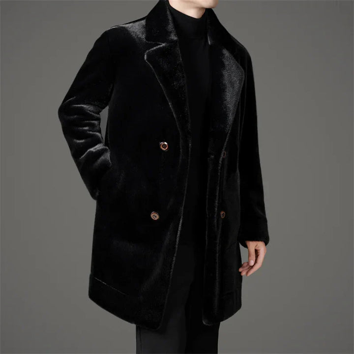 Men’s Faux Fur Overcoat