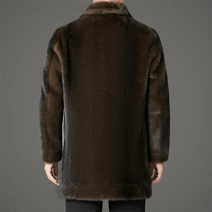 Men’s Faux Fur Overcoat