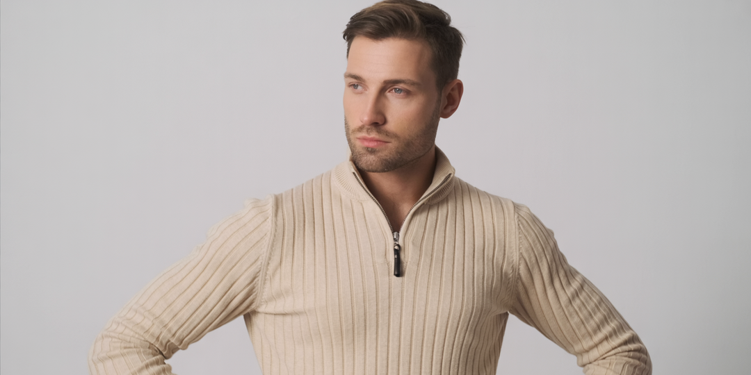 Classic V Zip Sweater