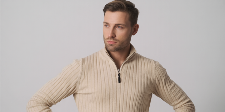 Classic V Zip Sweater