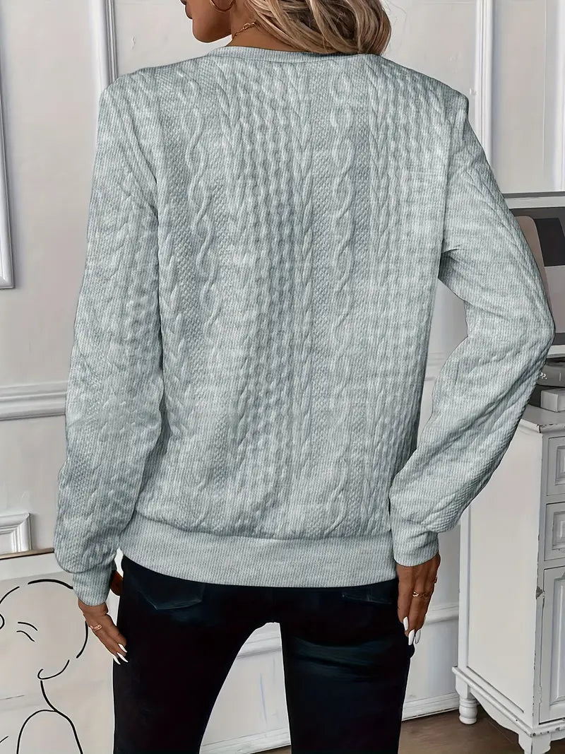 Elegant Sweater with V Zip