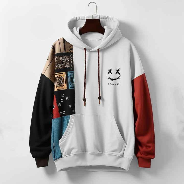Patchwork Smiley Hoodie