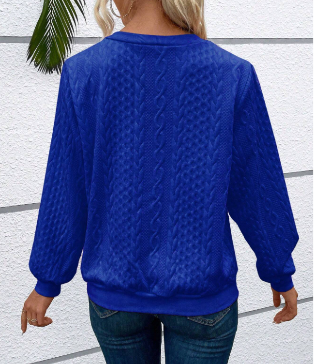 Elegant Sweater with V Zip