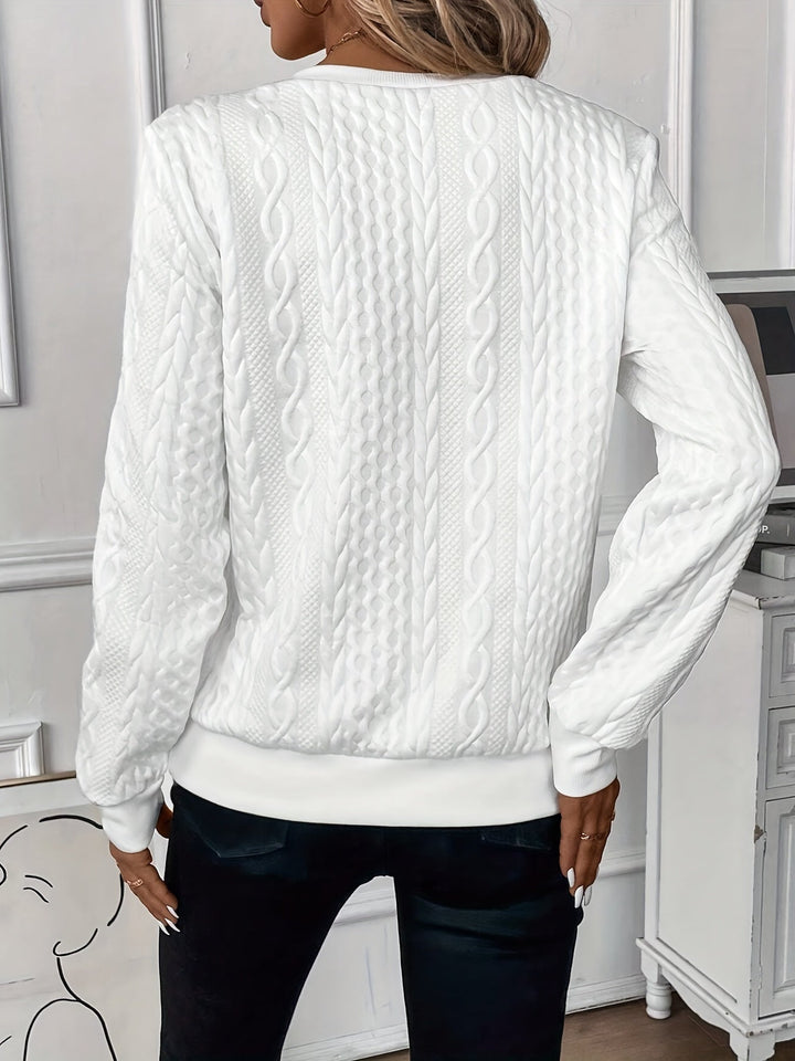 Elegant Sweater with V Zip