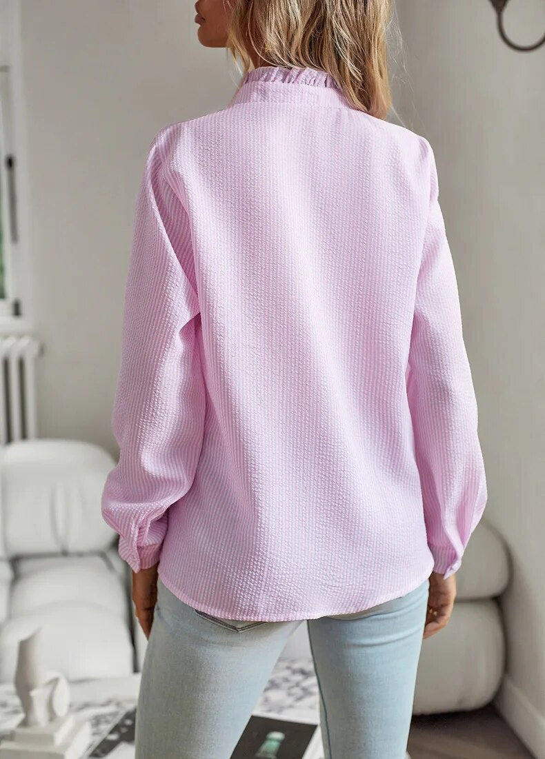 Long Sleeve Ruffle Shirt