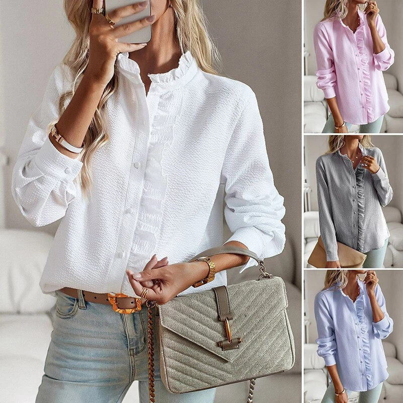 Long Sleeve Ruffle Shirt