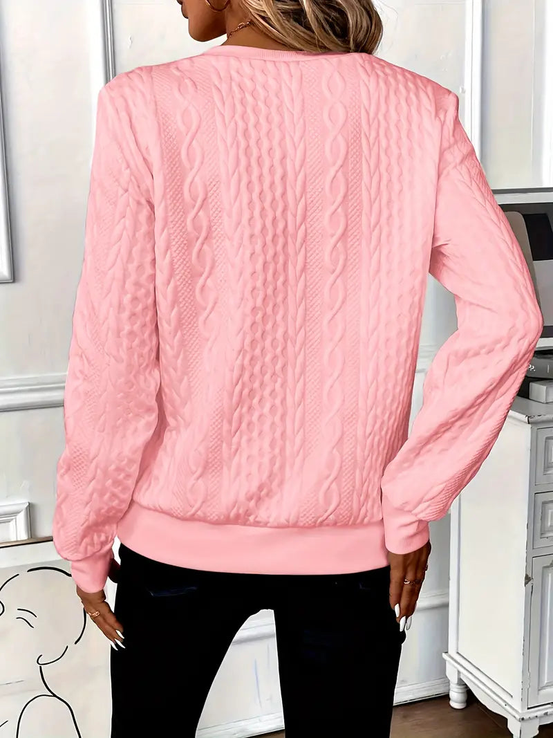 Elegant Sweater with V Zip