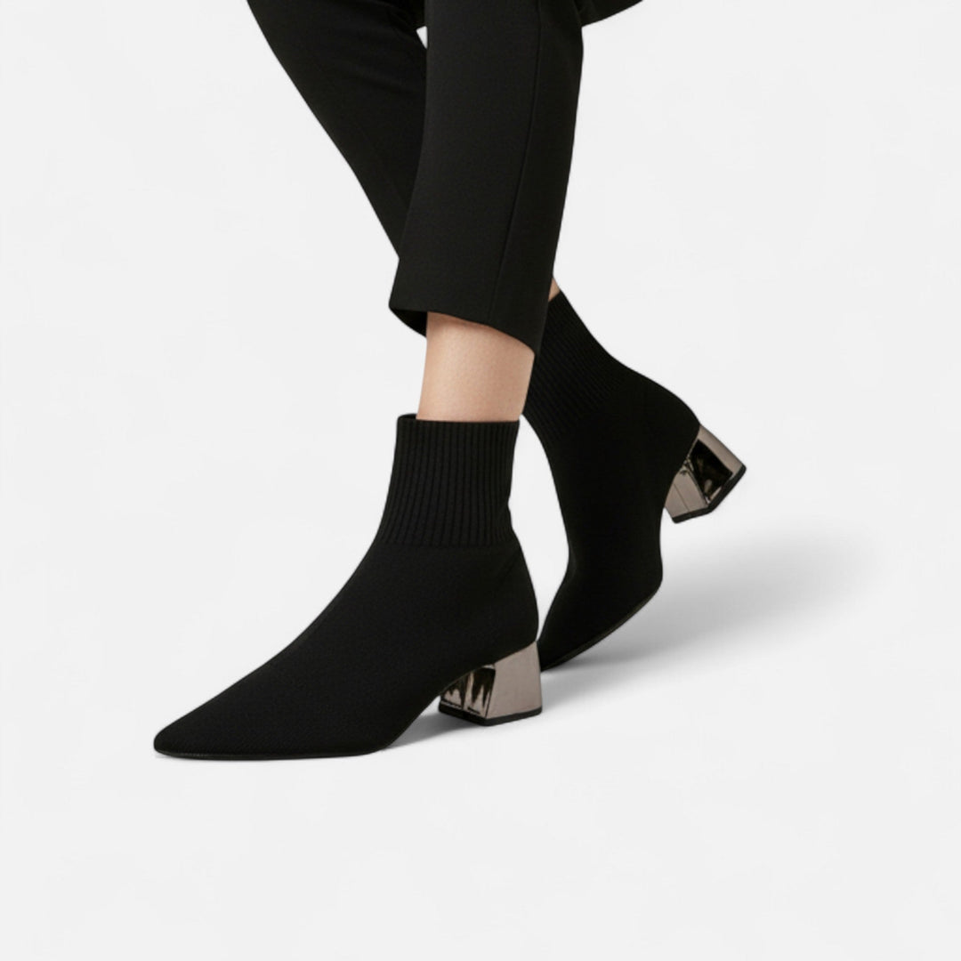 Charles Maison | Women’s Sock Boots – Sculpted Autumn Elegance