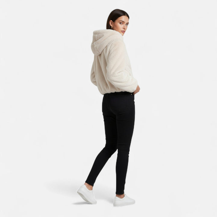 Charles Maison | Women’s Hooded Faux Fur Coat – Winter Luxe Comfort
