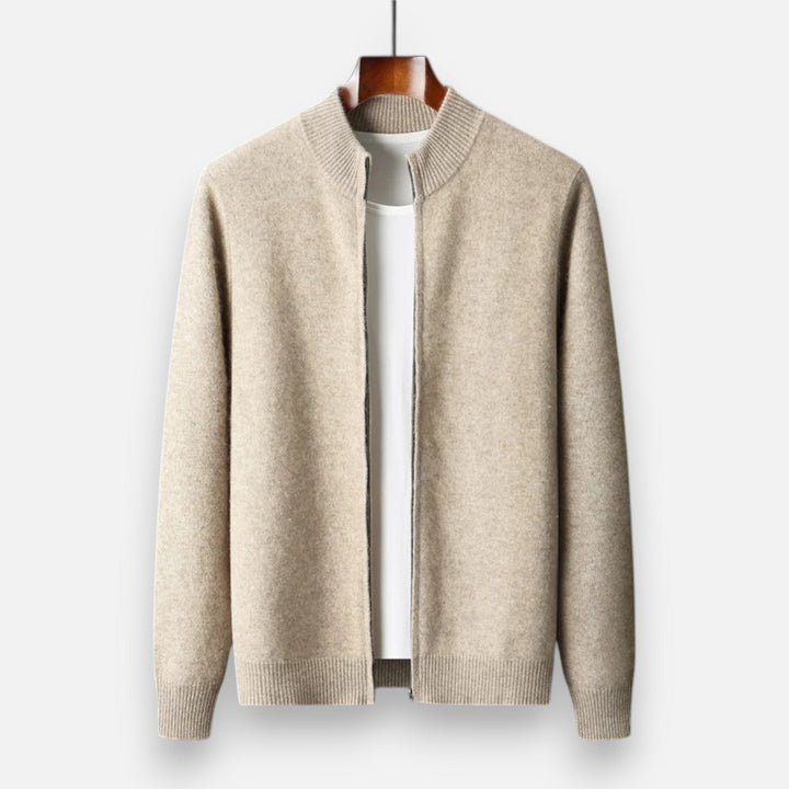 Charles Maison | Men’s Merino Wool Zip Sweater