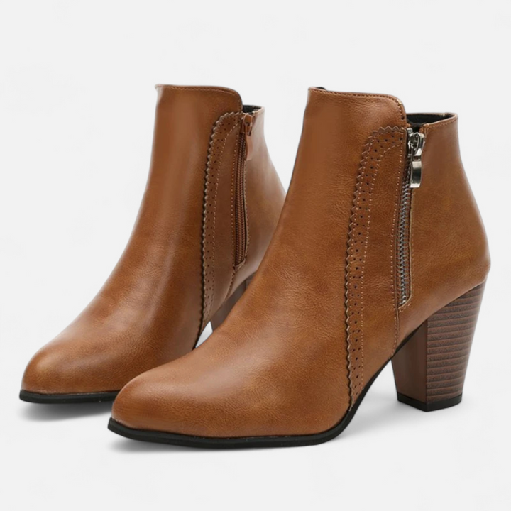 Charles Maison | Women’s Retro Zip-Heel Boots