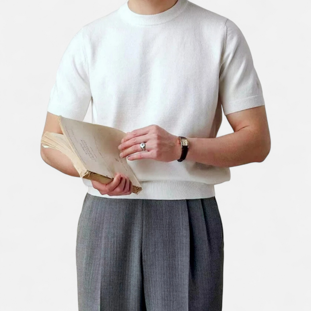 Charles Maison | Men’s Slim-Fit Knitted T-Shirt
