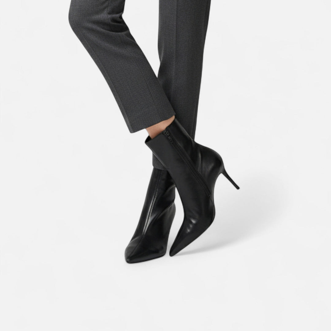 Charles Maison | Women’s Pointed-Toe Heeled Boots – Retro Luxe Flair