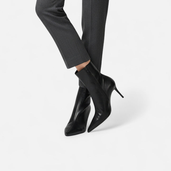 Charles Maison | Women’s Pointed-Toe Heeled Boots – Retro Luxe Flair