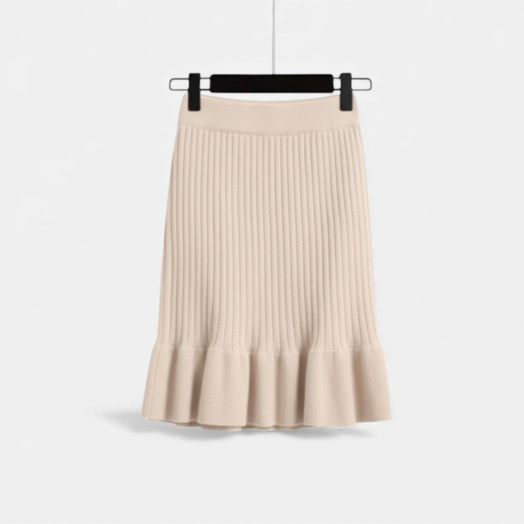 Charles Maison | Women’s High-Waist Ribbed Knitted Skirt