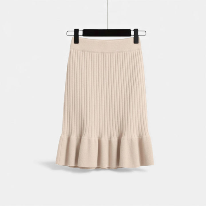 Charles Maison | Women’s High-Waist Ribbed Knitted Skirt