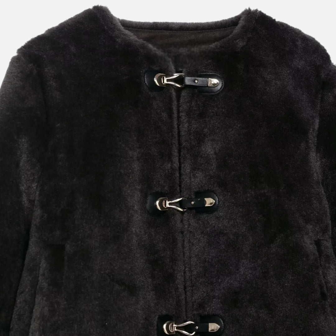 Charles Maison | Women’s Faux Fur Toggle Button Jacket