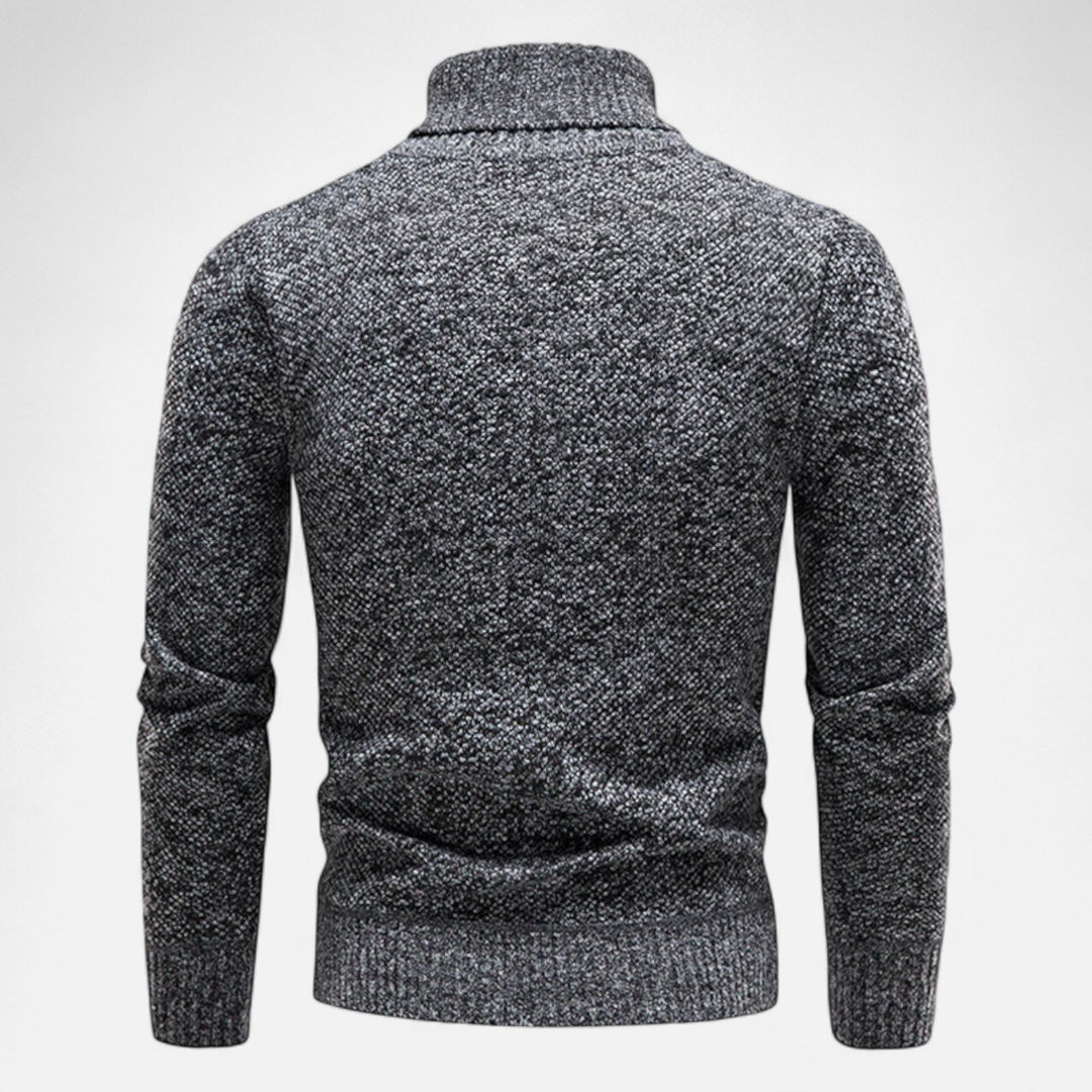 Charles Maison | Men’s Knitted Turtleneck Sweater – Thick Winter Warmth