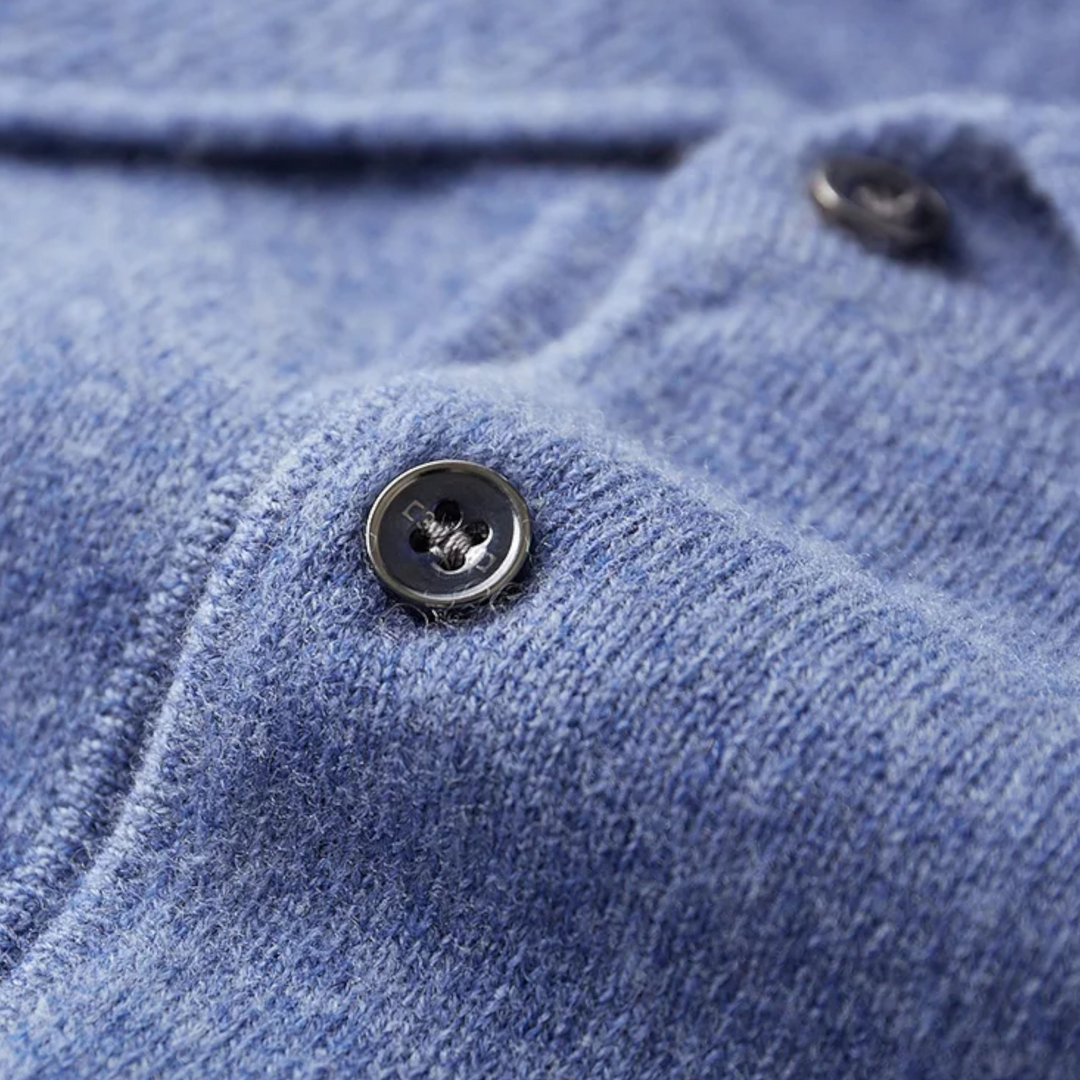 Charles Maison | Men’s Merino Wool Polo Sweater