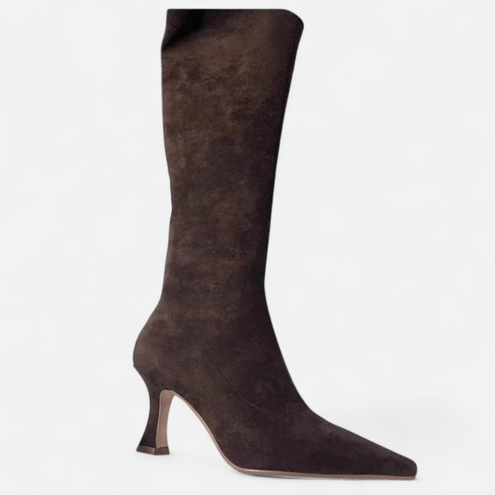 Charles Maison | Women’s Suede Thigh-High Heeled Boots