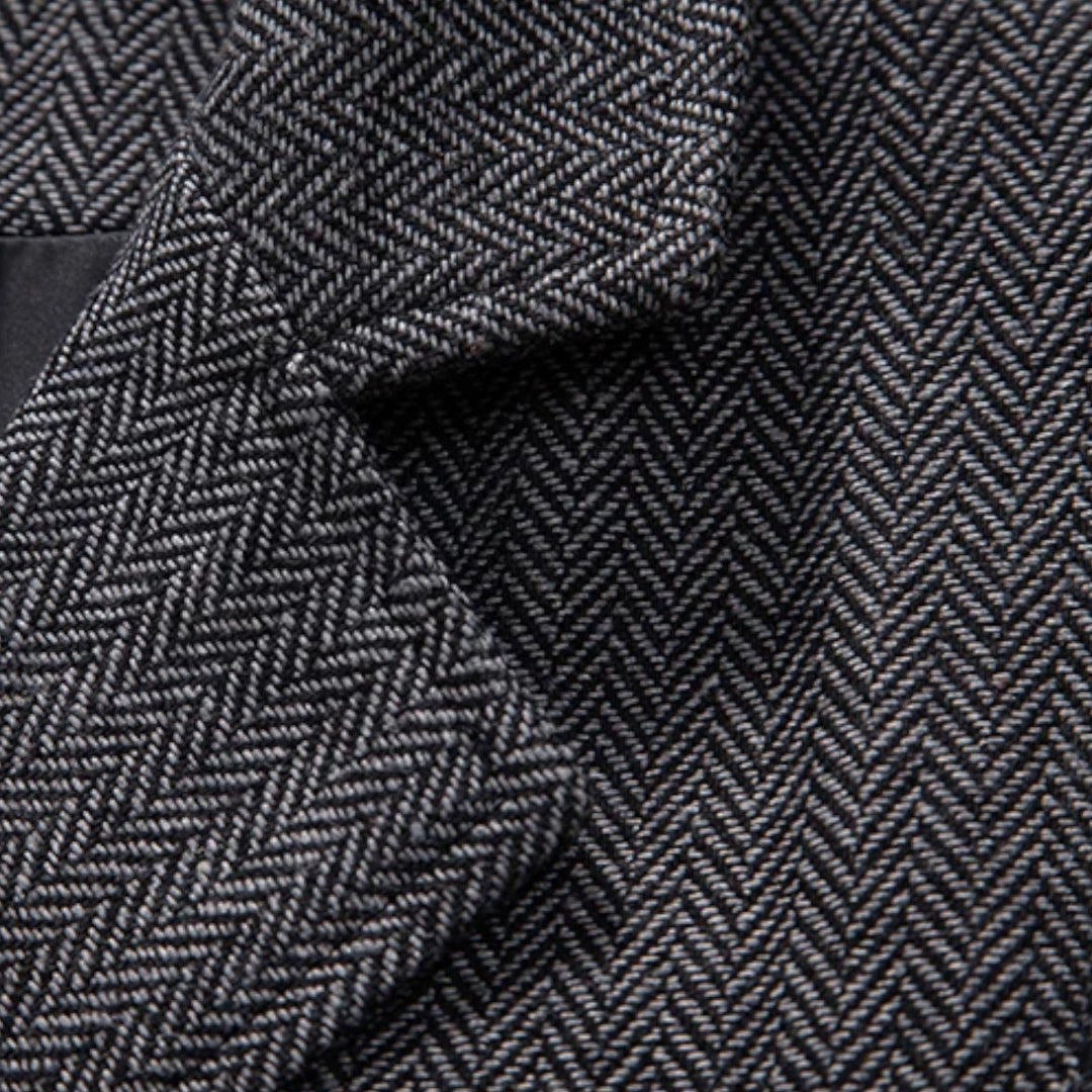 Charles Maison | Men’s Vintage Tweed Suit Vest with Lapel Chain