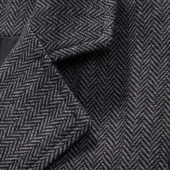 Charles Maison | Men’s Vintage Tweed Suit Vest with Lapel Chain