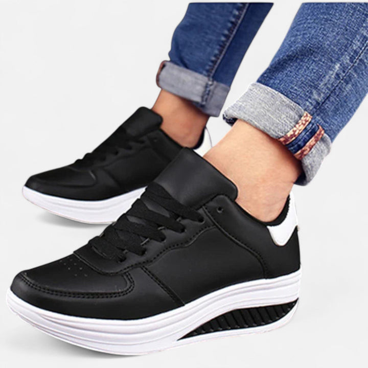 Charles Maison | Women’s Leather Wedge Sneakers Édition Élégance