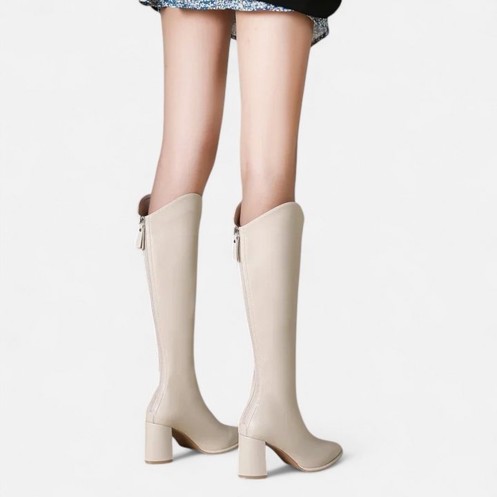 Charles Maison | Women’s Knee-High Zip Heeled Boots