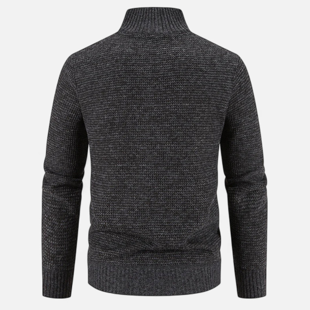 Charles Maison | Men’s Fleece Stand-Collar Patchwork Jacket