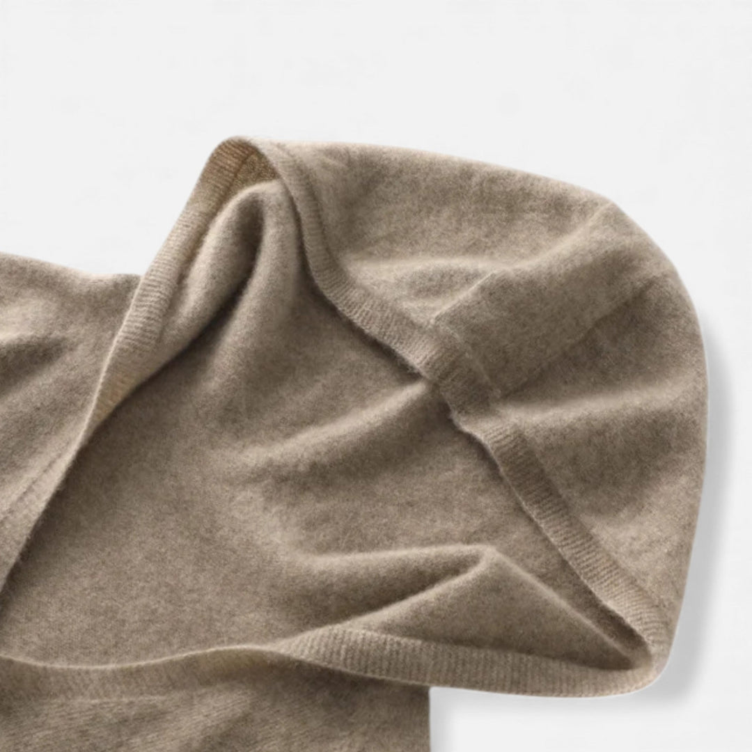 Charles Maison | Women’s Loose Wool Knitted V-Neck Hoodie