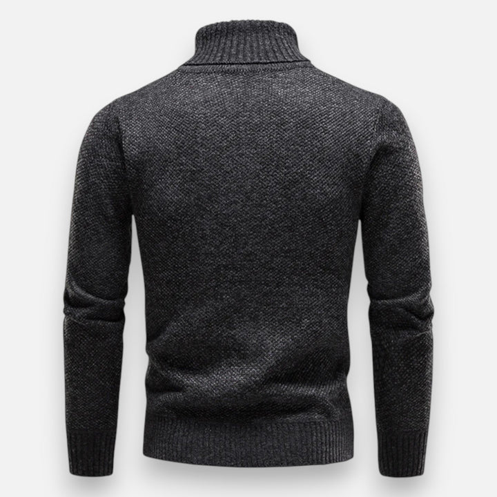 Charles Maison | Men’s Knitted Turtleneck Sweater – Thick Winter Warmth