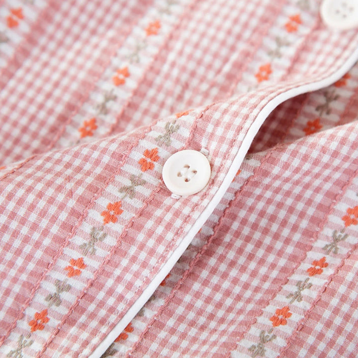 Charles Maison | Women’s Pure Cotton Pyjama Set with Cardigan Style