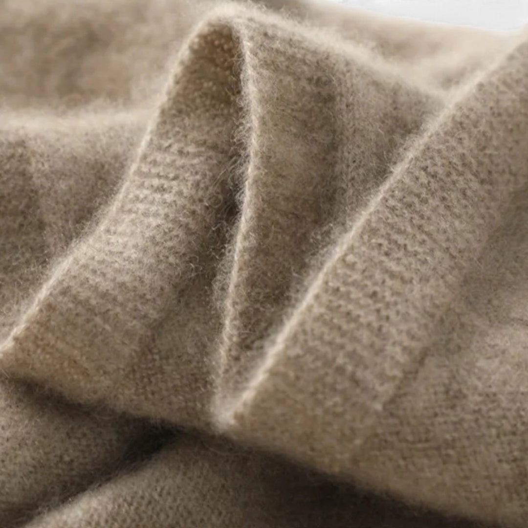 Charles Maison | Women’s Loose Wool Knitted V-Neck Hoodie