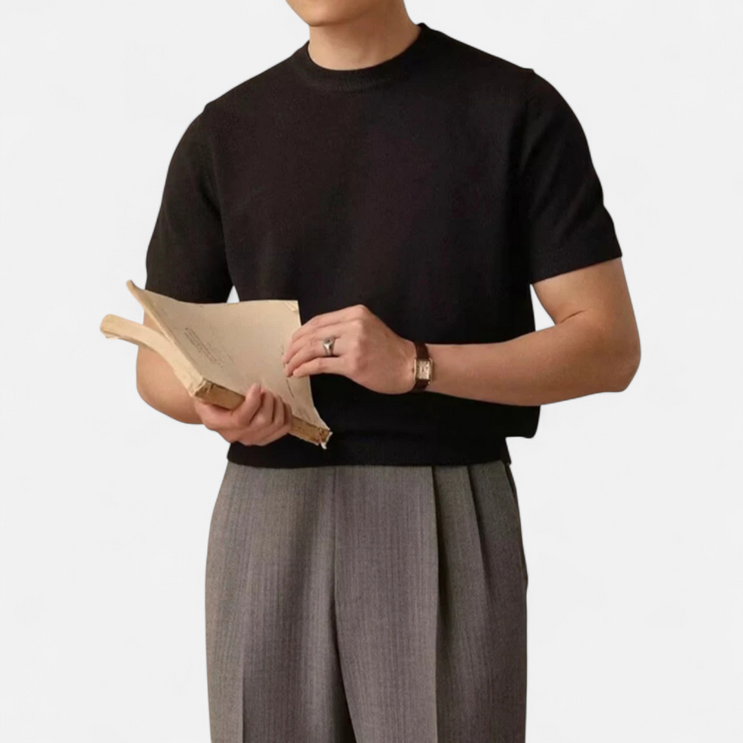 Charles Maison | Men’s Slim-Fit Knitted T-Shirt